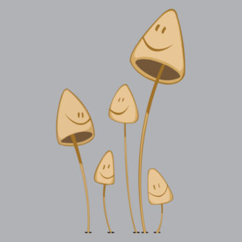 Happy Mushrooms - Mens Block Tee Design