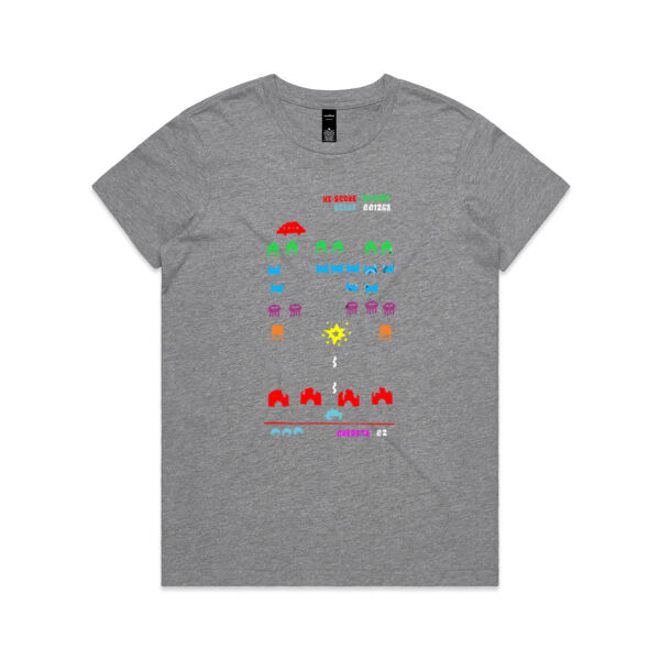 Space Invaders - Womens Maple Tee Thumbnail