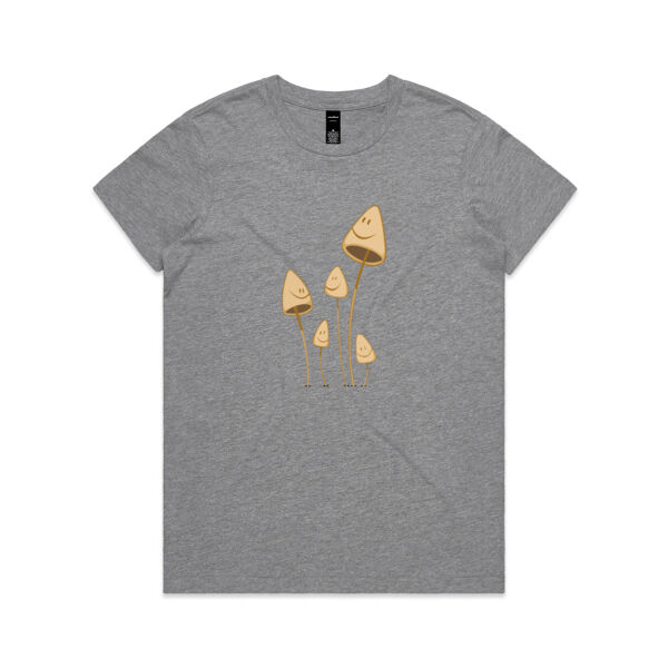 Happy Mushrooms - Womens Maple Tee Thumbnail